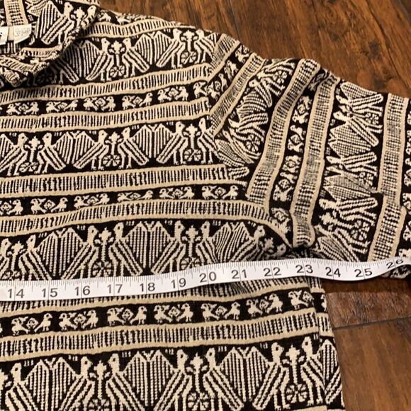 Chico design blazer jacket size 2 CASUAL GEOMETRIC PATTERN with shoulder pads - Picture 7 of 10